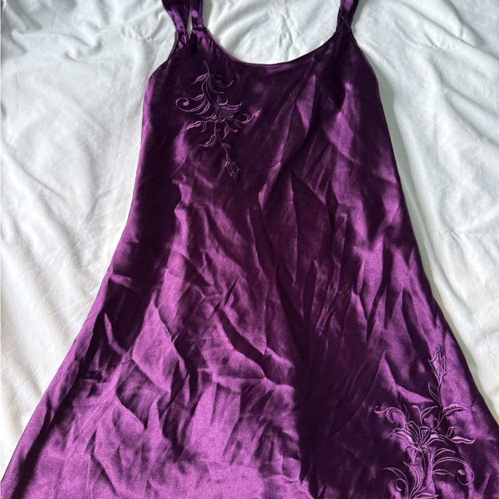 Purple Satin Nightgown